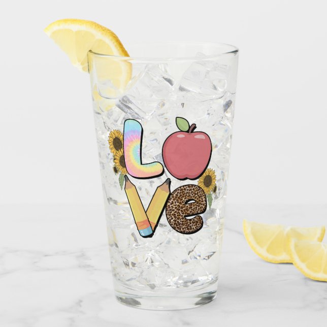Love - Colourful Teacher Design with Apple & Penci Glass (Front Ice)