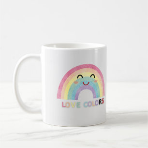 Love Colours rainbow art valentine designs Coffee Mug