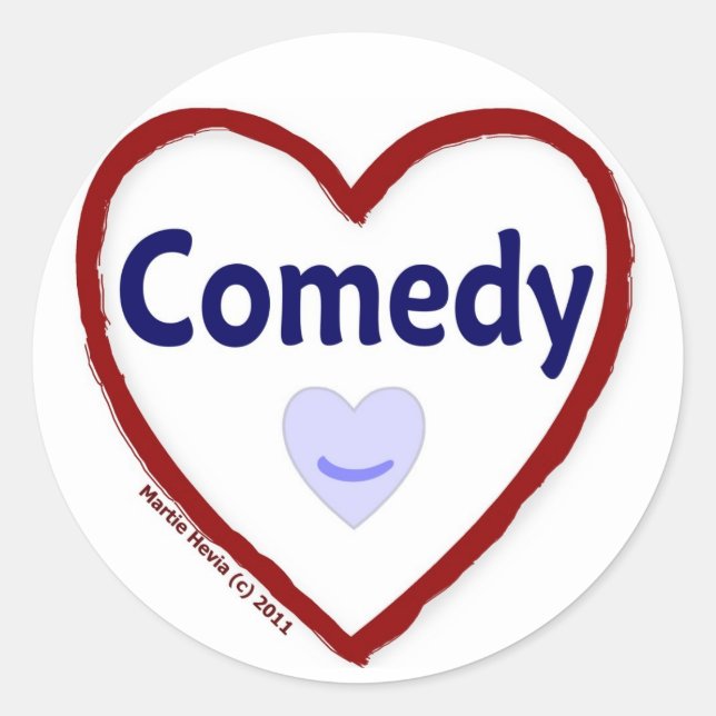 Love Comedy Classic Round Sticker (Front)
