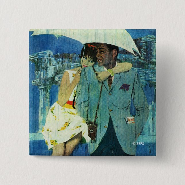 Love Comes to Miss Lucas 15 Cm Square Badge (Front)