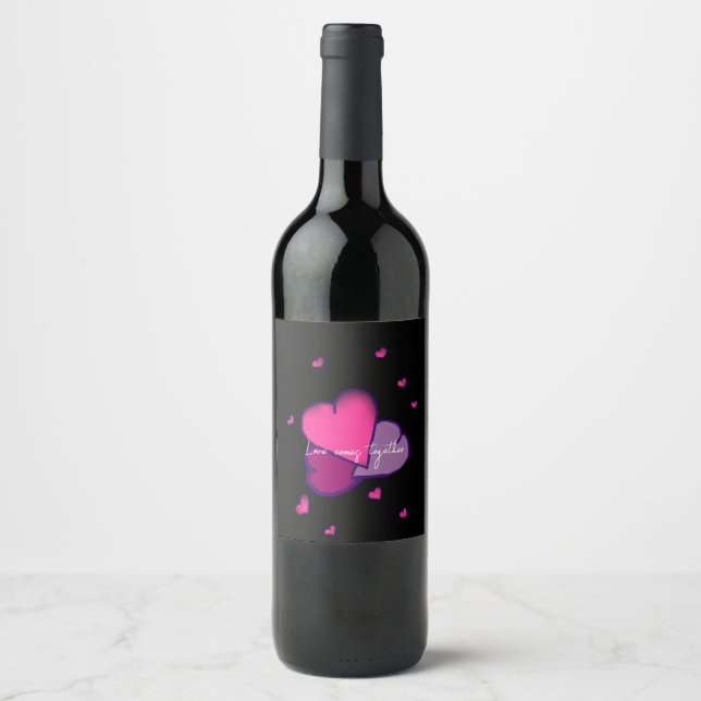 love comes together wine label (Front)