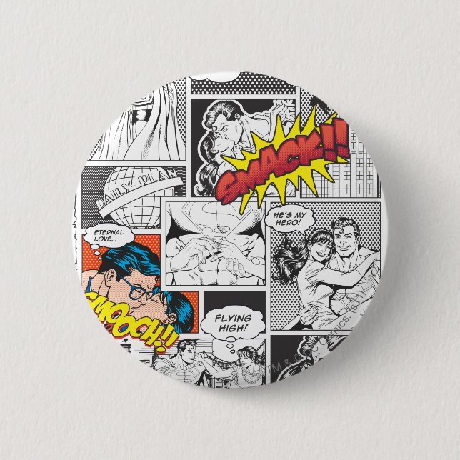 Love Comic Slides 6 Cm Round Badge (Front)