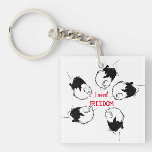 love community, need freedom key ring