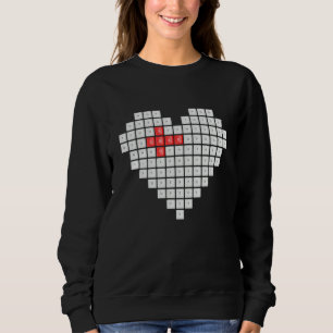 LOVE Computer Keyboard Valentines Day Women Men Ad Sweatshirt