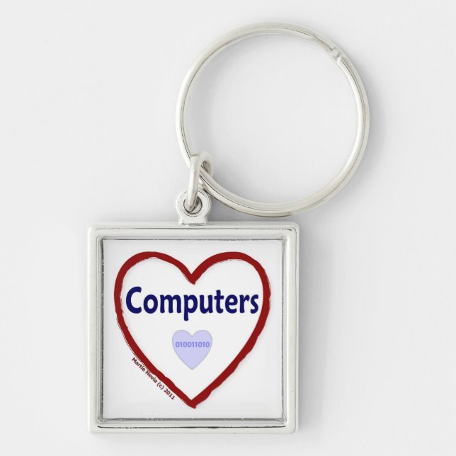 Love Computers Key Ring (Front)