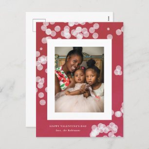 Love Confetti Red Valentine's Day Photo Postcard