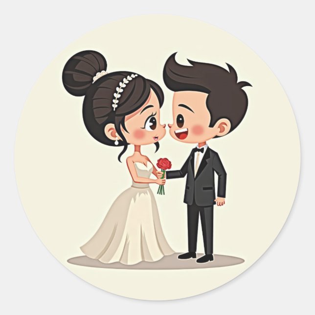 Love Connection Wedding Sticker (Front)