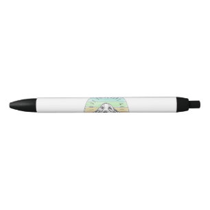 love conquers all dog rainbow basset hound black ink pen