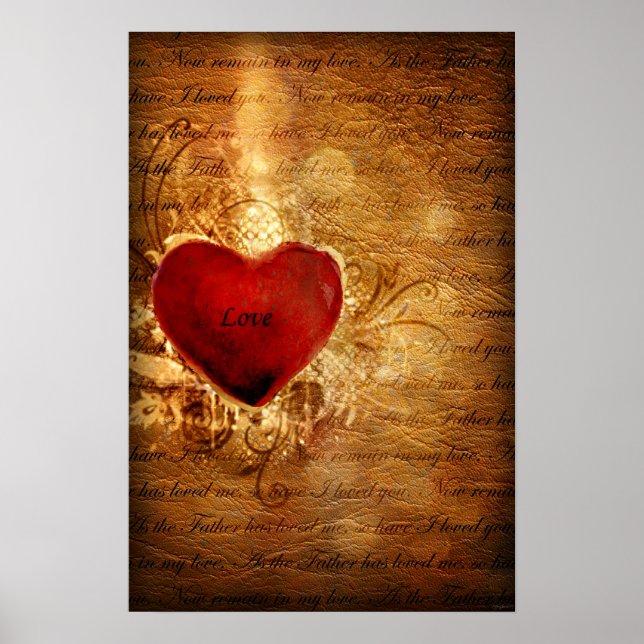 Love Conquers All (Heart Art Poster) Poster (Front)