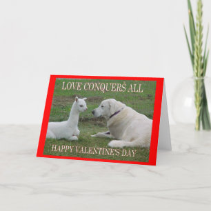 Love conquers all holiday card
