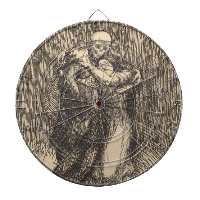 Love Consecrated (by Paul-Albert Besnard) Dartboard (Front)