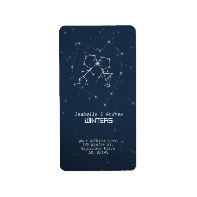 Love Constellation  Address Label (Front)