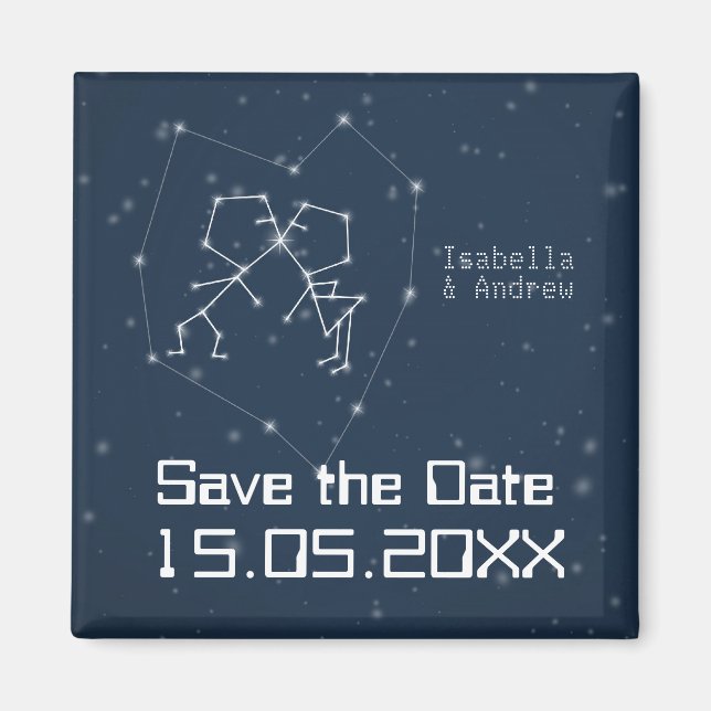 Love Constellation  Save the Date Magnet (Front)