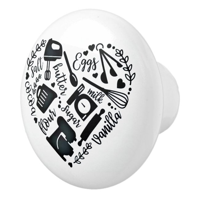 Love Cooking Ceramic Knob (Right)