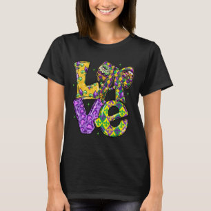 Love Coquette Bow Mardi Gras New Orleans Louisiana T-Shirt
