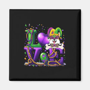 Love Corgi Dog Carnival Mask Dog Lover Women Men M Magnet