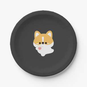Love Corgi Paper Plate