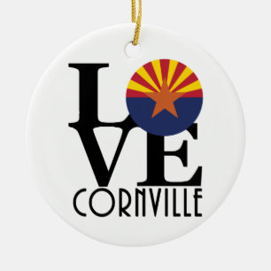 LOVE Cornville AZ Ceramic Ornament