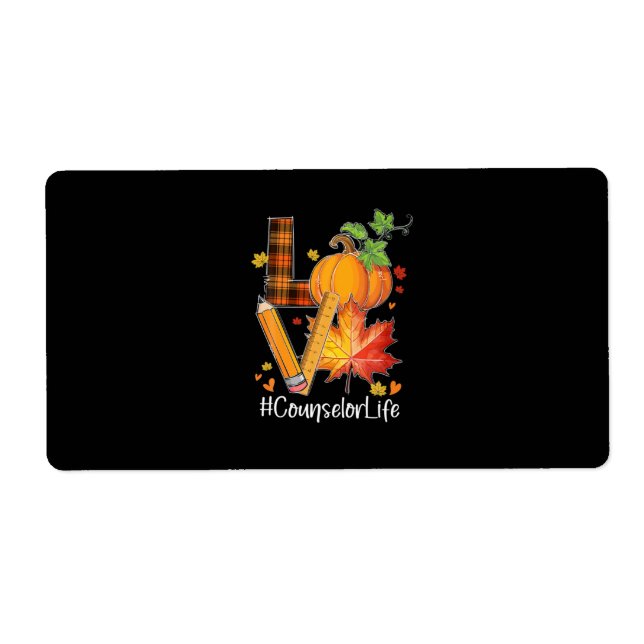 LOVE Counsellor Life Fall Leaves Autumn Season Pum (Front)