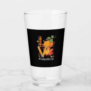 LOVE Counsellor Life Fall Leaves Autumn Season Pum Glass