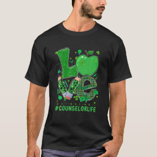 LOVE Counselor Life Apple Pencil St Patricks Day S T-Shirt