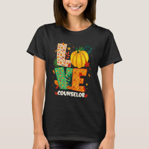 Love Counselor Pumpkin Autumn Fall Thanksgiving Te T-Shirt