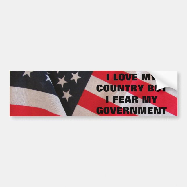 Love Country Fear Government Classic Bumper Sticker (Front)