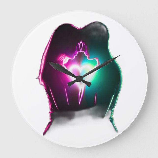 Love Couple Large Clock (Front)