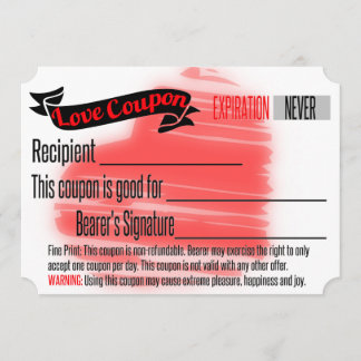 Love Coupon BLANK Invitation