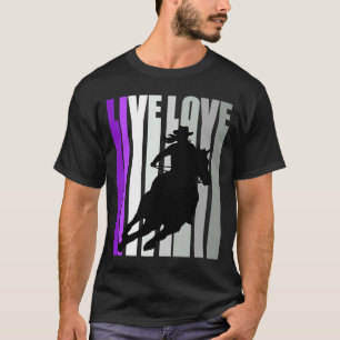 Love Cowgirl Girls Rodeo Barrel Racing Race Racer  T-Shirt