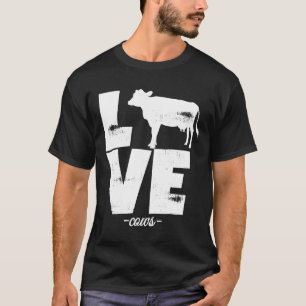 Love Cows Cute Cow Farmer Christmas T-Shirt