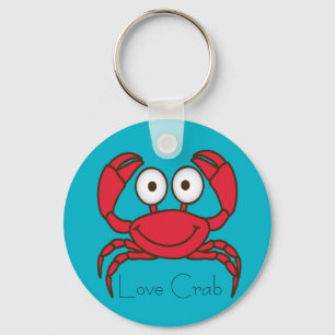Love Crab Button Keychain