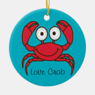 Love Crab Ornament Round