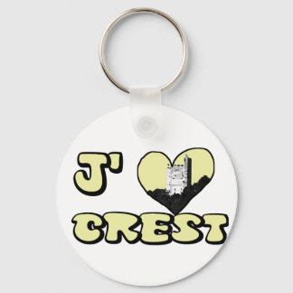Love Crest white Key Ring