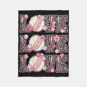 Love Cricket Lover Outfit Women Teen Girls Kids Cu Fleece Blanket