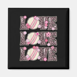Love Cricket Lover Outfit Women Teen Girls Kids Cu Magnet