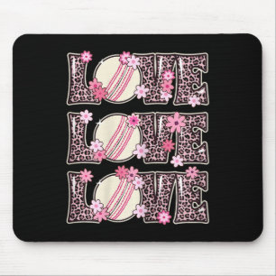 Love Cricket Lover Outfit Women Teen Girls Kids Cu Mouse Pad