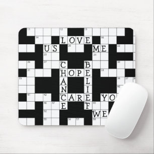 Love Crossword Puzzle Mouse Pad