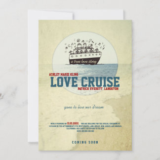LOVE CRUISE-Gone to live our dream! Wedding Invite
