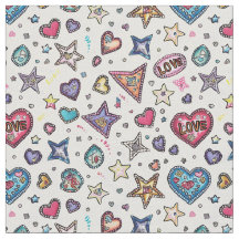 Love & Crystals | Crystal Hearts Seamless Pattern