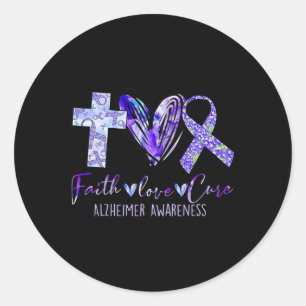 Love Cure Alzheimerheimer Classic Round Sticker