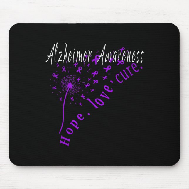Love Cure Alzheimerheimer Disease Awareness 1  Mouse Pad (Front)
