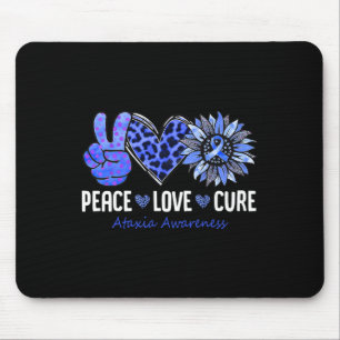 Love Cure Ataxia Awareness Month Blue Sunflower Ri Mouse Pad