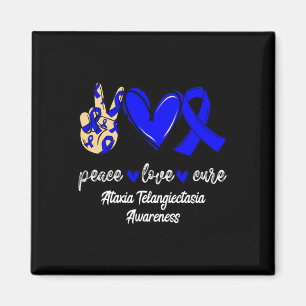 Love Cure Ataxia Telangiectasia Blue Ribbon Awaren Magnet