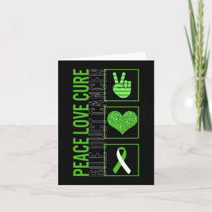 Love Cure Bile Duct Cancer Awareness Ribbon Warrio Card
