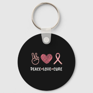 Love Cure Breast Cancer Awareness Women Key Ring