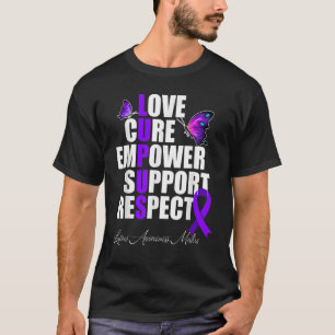 Love Cure Empower Support Respect Lupus Awareness T-Shirt