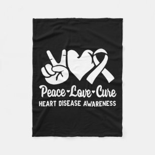 Love Cure Go Red American Heart Disease Awareness  Fleece Blanket