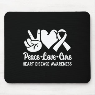 Love Cure Go Red American Heart Disease Awareness Mouse Pad