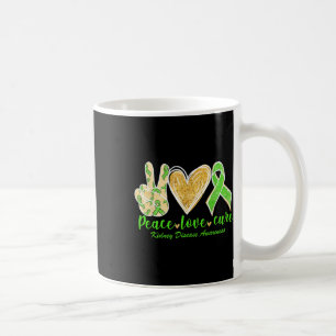 Love Cure Green Ribbon Kidney Disease Awareness 1 Coffee Mug